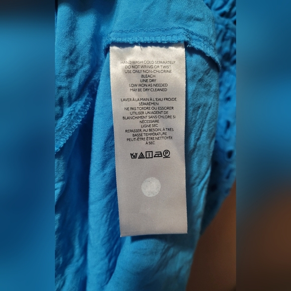 EUC Anthropologie Somerset Eyelet Maxi Dress Sky Blue Size XS - Picture 12 of 15